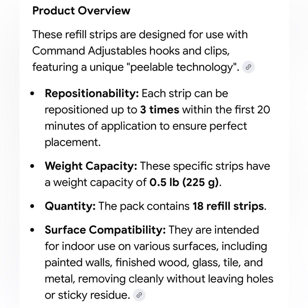 $6 Add-On 🆕Command Adjustables Refill Strips - Picture 2 of 15